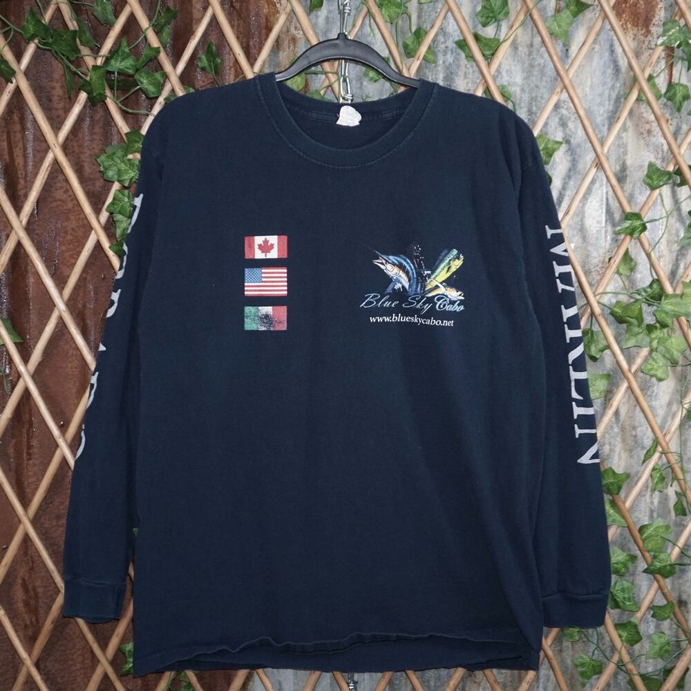 L - Vintage Y2K American Vintage T-Shirts blue sky cabo
